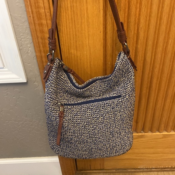 The Sak knitted blue and white hobo purse - Picture 4 of 13
